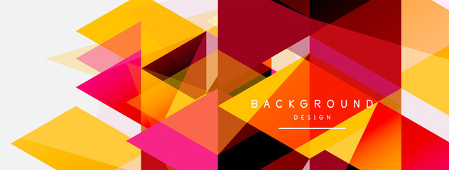 Mosaic triangles geometric background. Techno or business concept, pattern for wallpaper, banner, background, landing page