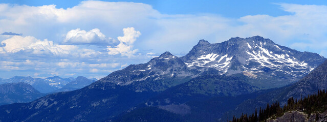 Panorama of mountains in Whistler