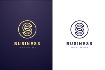 Initial Letter S Logo For Business or Fashion Company.