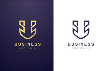 Initial Letter U Logo For Business or Media Company.