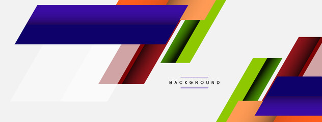 Vector background. Abstract overlapping color lines design with shadow effects. Illustration for wallpaper banner background or landing page