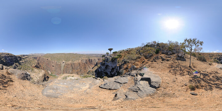 Wadi Daerhu from on high, Socotra, Yemen