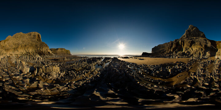 Mewslade Bay, Gower Peninsula, West Glamorgan, Wales