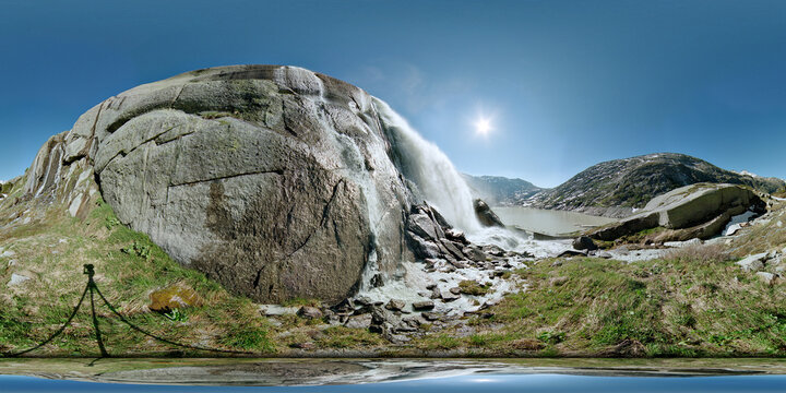 The cascade at grimsel lake
