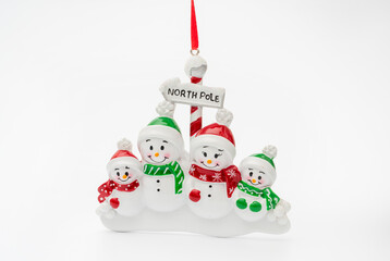 snowman on a white background