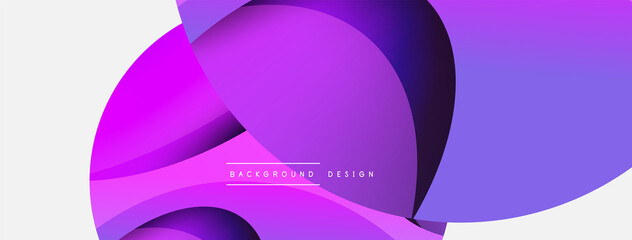 Fototapeta premium Creative geometric wallpaper. Minimal abstract background. Circle and wave composition vector illustration for wallpaper banner background or landing page