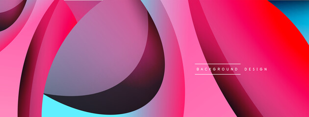 Creative geometric wallpaper. Minimal abstract background. Circle and wave composition vector illustration for wallpaper banner background or landing page