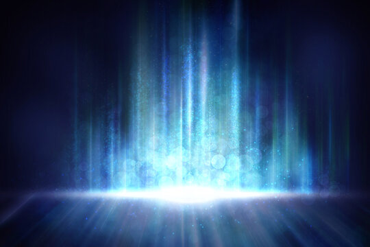 Abstract stylish light effect on a black background. Glowing line. luminous dust and glares. Flash Light. luminous trail	
