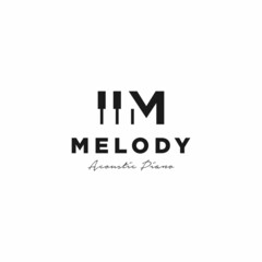 Piano logo with initial letter M