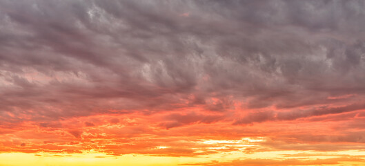 Fototapeta premium Background photos of an expressive sky with colored clouds