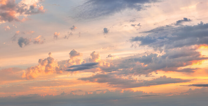 Background photos of an expressive sky with colored clouds
