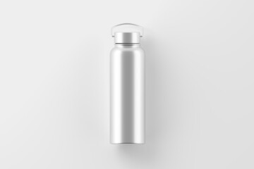 Thermal Sport Water Bottle 3D Rendering White Blank Mockup