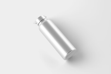 Thermal Sport Water Bottle 3D Rendering White Blank Mockup