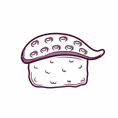 cute sushi hand drawn doodle illustration