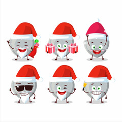 Santa Claus emoticons with white love gummy candy cartoon character