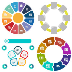 Business infographics. Set of pie chart	