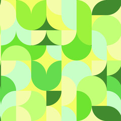 seamless pattern with green leaves