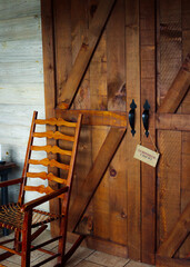 rocking chair in the cottage