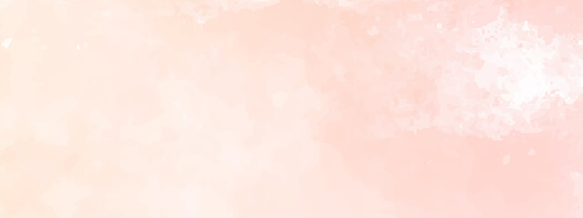 Fototapeta premium Light pink watercolor painting with distressed texture grunge border, soft fog warm fall background. 