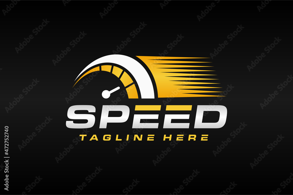 Poster speedometer fast logo