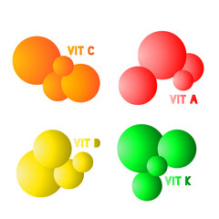 Communication logo with vitamins color 