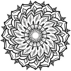 Vector ornament on a isolate background.  round Ornament Pattern.