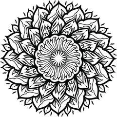 Vector ornament on a isolate background.  round Ornament Pattern.