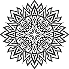 Vector ornament on a isolate background.  round Ornament Pattern.