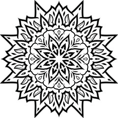 Vector ornament on a isolate background.  round Ornament Pattern.