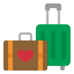 suitcase flat icon