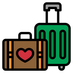 suitcase line icon