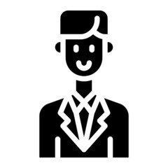 man glyph icon