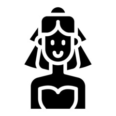 woman glyph icon