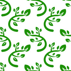Ecolife. Eco friendly and nature life seamless pattern design. Use it for web, print poster or package design.