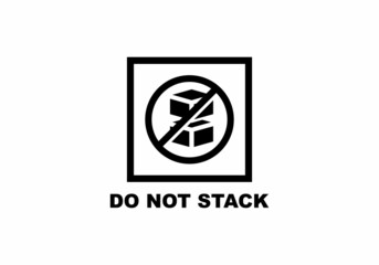 Do not stack simple flat icon vector illustration
