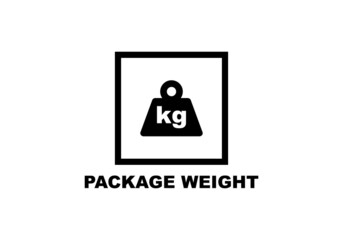 Fototapeta premium Package weight simple flat icon vector illustration