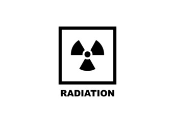 Radiation simple flat icon vector illustration
