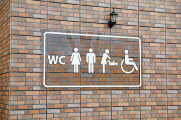 a public restroom sign