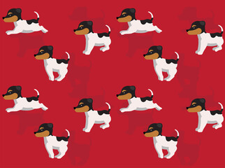 Cartoon Dog Brazilan Terrier Seamless Wallpaper Background