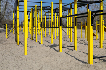 Fototapeta premium exercise equipment on the beach