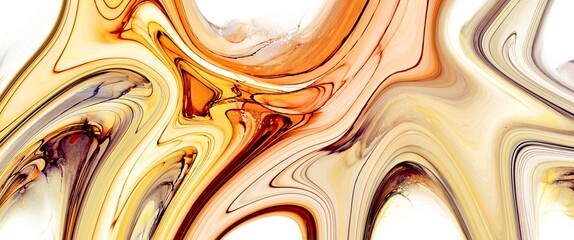 Yellow and orange coloured marble background, modern fluid art illustration, original hand drawn artwork, fresh colour, minimalistic modern liquid painting, wallpaper for print	