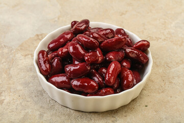Canned red Kidney in the bowl