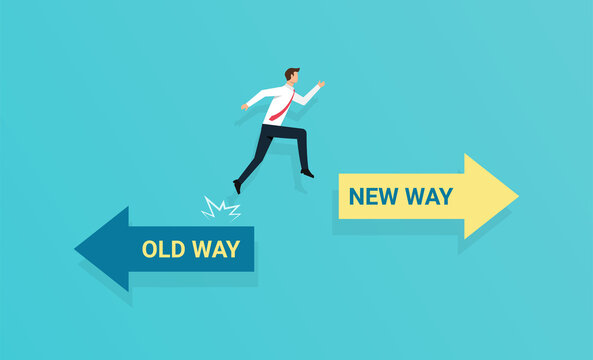 New Way Vs Old Way Stock Illustration 744073042