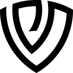 shield logo concept in black
