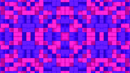 Abstract geometric  cubes pattern background. Abstract Stripes Kaleidoscope. Fast Psychedelic Colorful Kaleidoscope VJ background. Disco Abstract Motion Background. Kaleidoscope effect
