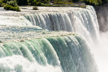 Niagara Falls on the border between USA and Canada.
