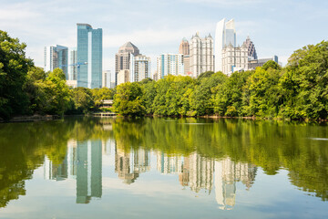Skyline in Atlanta, Georgia (USA). - obrazy, fototapety, plakaty