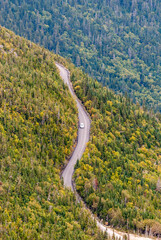 Mount Washington Auto Road leading to the summint of Mount Washington in New Hampshire, USA.