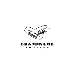 couple wristbands logo cartoon icon design template black isolated illustration