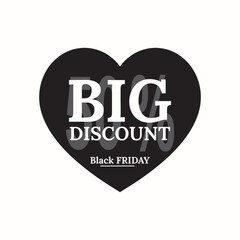 simple big discount logo, for supermarket, social media, internet promotion, vector illustrations